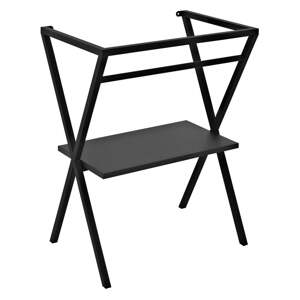 Crno postolje ispod umivaonika 56,5x72 cm Ferro – Sapho