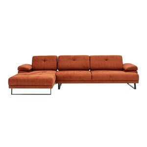 Narančasta kutna sofa Artie Mustang, lijevi kut