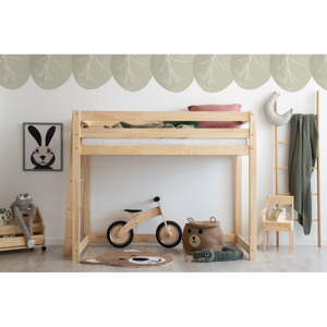 Povišeni dječji krevet od borovine 90x190 cm CLPBA - Adeko