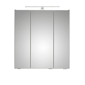 Sivi viseći kupaonski ormarić s ogledalom 65x70 cm Set 357 - Pelipal
