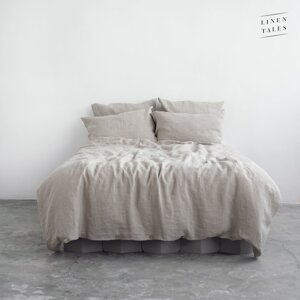 Lanena posteljina za krevet za jednu osobu u prirodnoj boji 140x200 cm Natural – Linen Tales