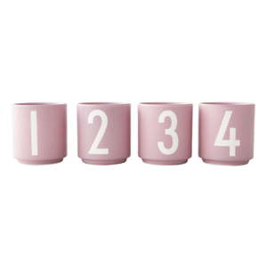 Set od 4 porculanska svijećnjaka Design Letters Mini