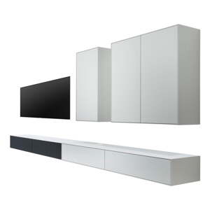 Crno-bijeli set TV stol i 2 komode Edge by Hammel - Hammel Furniture