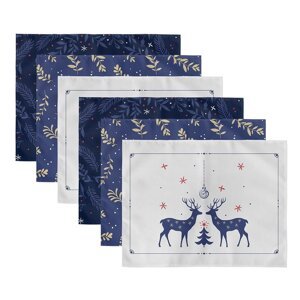 Božićni platneni podmetač za stol 6 kom 35x45 cm Six Ame Servis - Mila Home