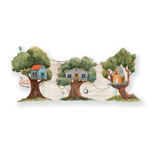 Zelena dječja zidna vješalica Tree House - Little Nice Things