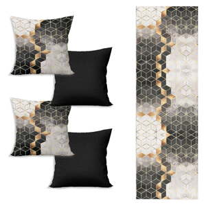 Set nadstolnjaka i 4 jastučnice Optic - Minimalist Cushion Covers