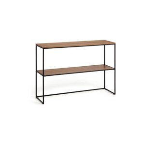 Smeđi konzolni stol u dekoru oraha 120x30 cm Yona - Kave Home
