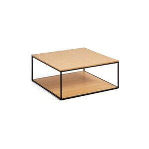 Stolić s pločom u dekoru hrasta 80x80 cm Yona - Kave Home