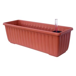 Smeđa samonavodnjavajuća posuda, dužina 100 cm Siesta - Plastia