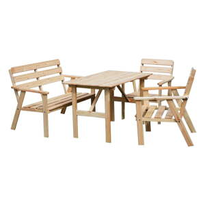 Vrtni blagovaonski set od borovine za 4 osobe Nordic - Rojaplast