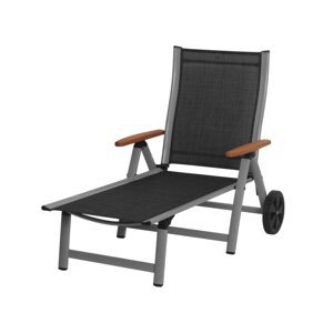 Crna metalna vrtna ležaljka Ass Comfort - Sun Garden