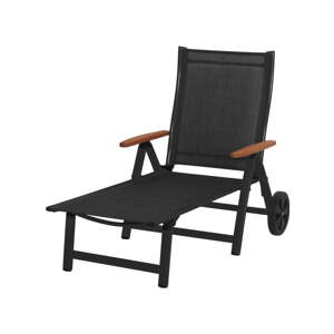 Crna metalna vrtna ležaljka Ass Comfort - Sun Garden