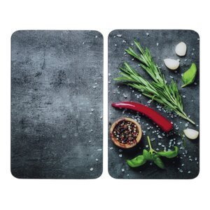 Poklopci za štednjak od kaljenog stakla u setu od 2 komada 52x30 cm Rosemary - Maximex