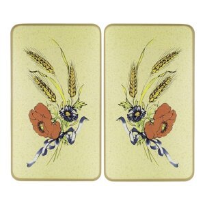 Poklopci za štednjak od kaljenog stakla u setu od 2 komada 52x30 cm Corn-Flowers - Maximex