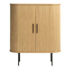 Ormarić u dekoru hrasta s kliznim vratima u prirodnoj boji 100x118 cm Nola – Unique Furniture