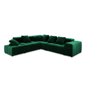 Zelena baršunasta kutna garnitura (varijabilna) Rome Velvet - Cosmopolitan Design