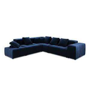 Plava baršunasta kutna garnitura (varijabilna) Rome Velvet - Cosmopolitan Design