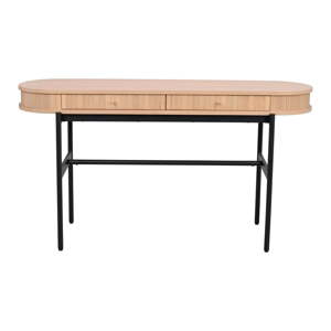 Konzolni stol u dekoru hrasta u prirodnoj boji 142x47 cm Haddington - Rowico