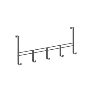 Crna metalna vješalica za vrata 38 cm Lava - Metaltex