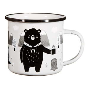 Bijela emajlirana dječja šalica Bear Adventure - Sass & Belle