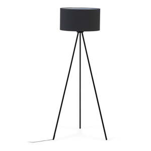 Crna podna lampa s tekstilnim sjenilom (visina 157 cm) Ikia - Kave Home