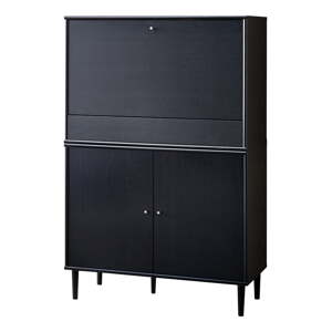 Crna vinska vitrina u dekoru jasena 89x136 cm Mistral - Hammel Furniture