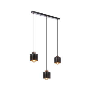 Crna metalna viseća lampa 12x64 cm Olena - Candellux Lighting