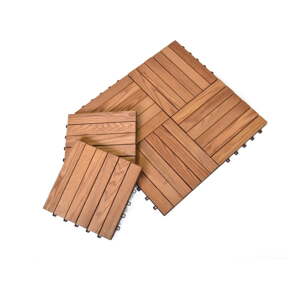Podne pločice od jasenovog drveta u kompletu od 6 Rojaplast - Thermowood