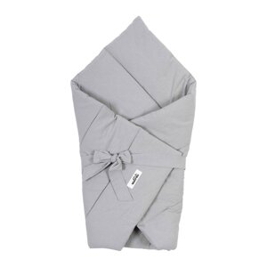 Siva pamučna deka za bebe 75x75 cm - Malomi Kids