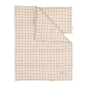 Bež komplet za kolijevku Camel Check – Malomi Kids