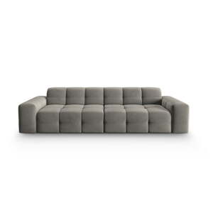 Siva baršunasta sofa 255 cm Kendal - Micadoni Home