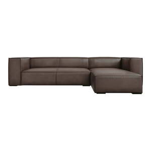 Smeđa kožna kutna garnitura (desni kut) Madame - Windsor & Co Sofas