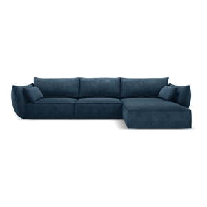 Tamnoplava kutna garnitura (desni kut) Vanda - Mazzini Sofas