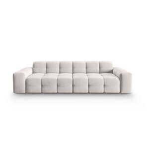 Svijetlo siva baršunasta sofa 255 cm Kendal - Micadoni Home