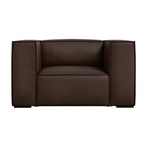 Tamnosmeđi kožni naslonjač Madame - Windsor & Co Sofas