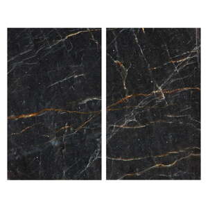 Poklopci za štednjake od kaljenog stakla u setu od 2 kom 52x30 cm Marble - Allstar