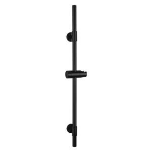 Crna zidna tuš šipka od nehrđajućeg čelika 66 cm Basic - Wenko