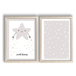 Dječje slike u setu od 2 kom 38x53 cm Sweet Dreams - Wallity