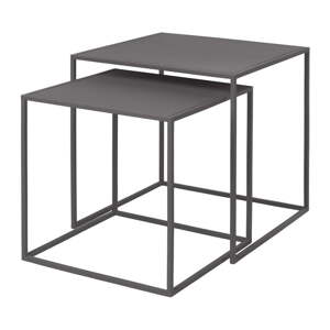 Sivi metalni stolići za kavu u setu 2 kom 40x40 cm Fera – Blomus