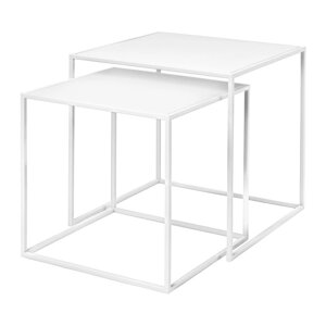 Bijeli metalni stolići za kavu u setu 2 kom 40x40 cm Fera – Blomus