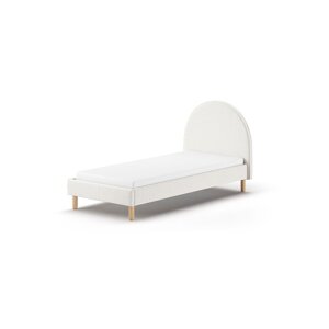 Bijeli tapecirani krevet s podnicom 90x200 cm MOON – Vipack