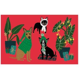 Čestitke u setu 8 kom s božićnim motivom Cat and Dog Palais  – Roger la Borde