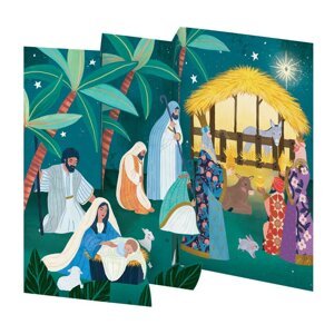 Čestitke u setu 5 kom s božićnim motivom Away in the Manger  – Roger la Borde