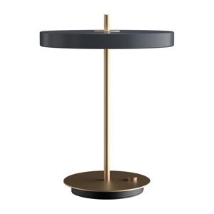 Antracitno siva LED stolna lampa s mogućnosti zatamnjivanja s metalnim sjenilom (visina 41,5 cm) Asteria Table – UMAGE
