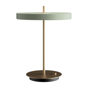 Svijetlo zelena LED stolna lampa s mogućnosti zatamnjivanja s metalnim sjenilom (visina 41,5 cm) Asteria Table – UMAGE