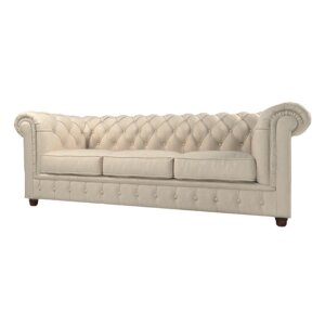Krem baršunasta sofa 230 cm Cambridge - Ropez
