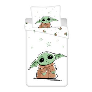 Pamučna dječja posteljina za krevet za jednu osobu 140x200 cm Star Wars Baby Yoda – Jerry Fabrics