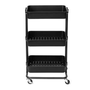 Crni plastični regal na kotačima 43x36 cm Grena – Compactor