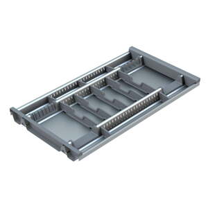 Sivi organizator pribora 83 x 46 cm Flexo – Elletipi