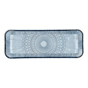 Plavi stakleni tanjur za posluživanje 14x38 cm Kusintha – Bitz